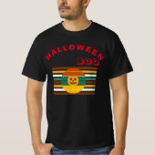 ハッピーハローウィン不気味ユニセックス Tシャツ (正面)