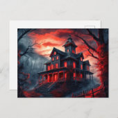 ハッピーハローウィン不気味住居 ポストカード (正面/裏面)
