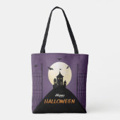 ハッピーハローウィン不気味城 トートバッグ (裏面)