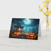 ハッピーハローウィン不気味墓地 カード (黄色い花)