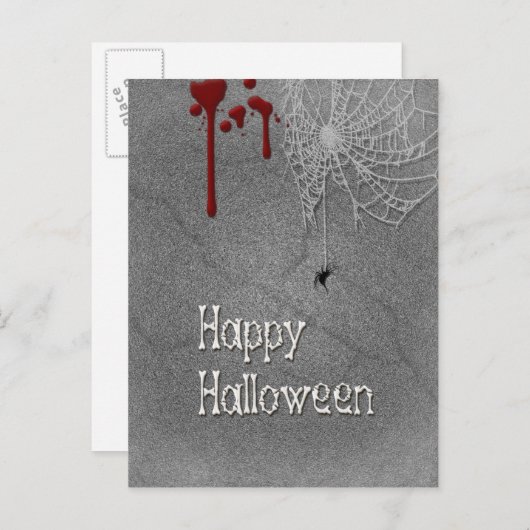 ハッピーハローウィン不気味墓石 ポストカード (正面/裏面)
