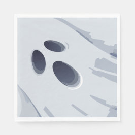 ハッピーハローウィン不気味幽霊顔 スタンダードランチョンナプキン