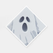 ハッピーハローウィン不気味幽霊顔 スタンダードランチョンナプキン (角)