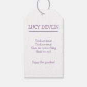 ハッピーハローウィン不気味幽霊 ギフトタグ (裏面)