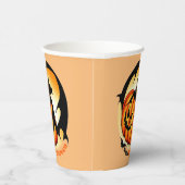 ハッピーハローウィン不気味怖いカボチャこうもり 紙コップ (右)