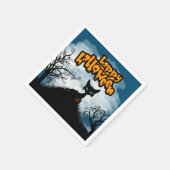 ハッピーハローウィン不気味猫パーティー スタンダードカクテルナプキン (角)