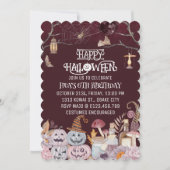 ハッピーハローウィン不気味誕生日パーティーへの招待 招待状 (正面)