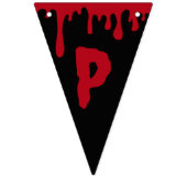 ハッピーハローウィン不気味赤血点滴 バンティングフラッグ (第3の旗)