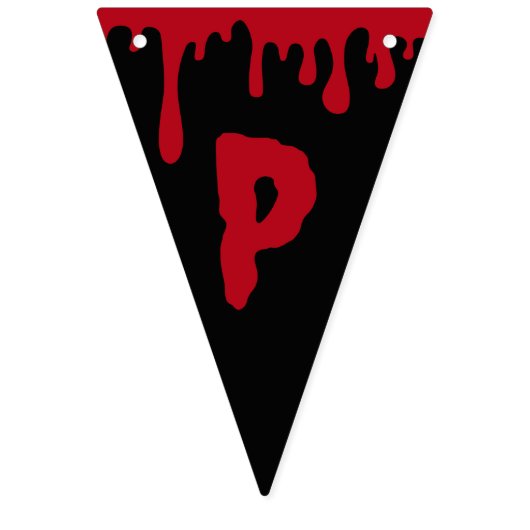 ハッピーハローウィン不気味赤血点滴 バンティングフラッグ (第3の旗)