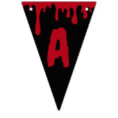 ハッピーハローウィン不気味赤血点滴 バンティングフラッグ (第2の旗)