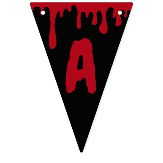 ハッピーハローウィン不気味赤血点滴 バンティングフラッグ (第2の旗)