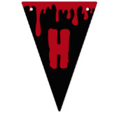 ハッピーハローウィン不気味赤血点滴 バンティングフラッグ (第1の旗)