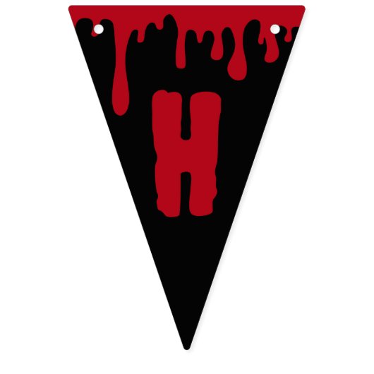 ハッピーハローウィン不気味赤血点滴 バンティングフラッグ (第1の旗)