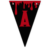 ハッピーハローウィン不気味赤血点滴 バンティングフラッグ (第2の旗)