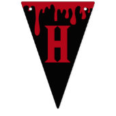 ハッピーハローウィン不気味赤血点滴 バンティングフラッグ (第1の旗)