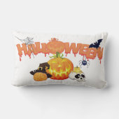 ハッピーハローウィン不気味飾 ランバークッション (裏面)