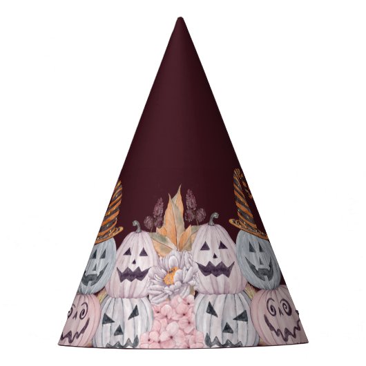 ハッピーハローウィン不気味 パーティーハット (正面)