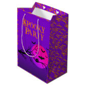 ハッピーハローウィン不気味 ミディアムペーパーバッグ (裏面アングル)