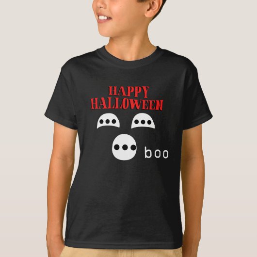 ハッピーハローウィン不気味 Tシャツ (正面)
