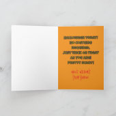 ハッピーハローウィン不要の衣装グリーティングカード カード (内部)