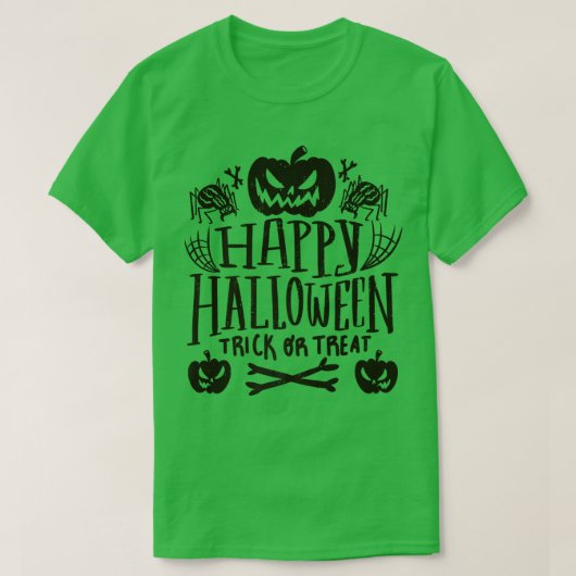 ハッピーハローウィン休日 Tシャツ (デザイン正面)