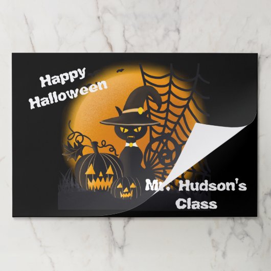 ハッピーハローウィン使い捨てランチョンマット ペーパーパッド (折り畳み)