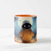 ハッピーハローウィン元幽霊 ツートーンマグカップ (中央)