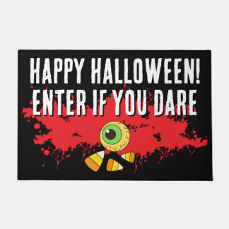 ハッピーハローウィン入力もしはあえて歓迎マット ドアマット
