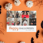 ハッピーハローウィン写真コラージュモダン カード<br><div class="desc">写真モダンと筆跡。</div>
