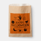 ハッピーハローウィン名前をカスタムするギフト フェイバーバッグ (正面)