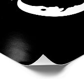 ハッピーハローウィン名前をカスタムするブラック ポスター (コーナー)