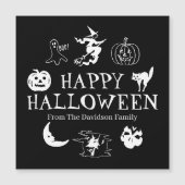 ハッピーハローウィン名前をカスタムする白黒不気味Mag (正面)