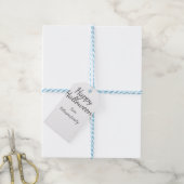 ハッピーハローウィン名書追加モダン ギフトタグ (より糸付き)