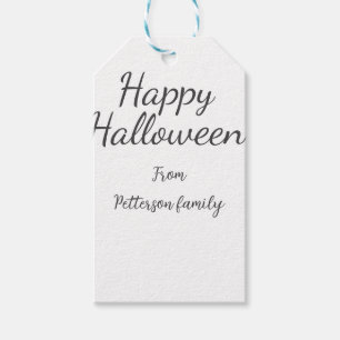 ハッピーハローウィン名書追加モダン ギフトタグ