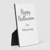 ハッピーハローウィン名書追加モダン フォトプラーク (側面)