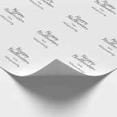 ハッピーハローウィン名書追加モダン ラッピングペーパー (角)