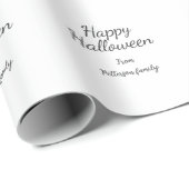 ハッピーハローウィン名書追加モダン ラッピングペーパー (ロールコーナー)