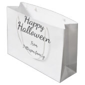 ハッピーハローウィン名書追加モダン ラージペーパーバッグ (裏面アングル)