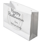 ハッピーハローウィン名書追加モダン ラージペーパーバッグ (正面アングル)