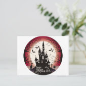 ハッピーハローウィン城こうもりブラックキャットハロウィーン シーズンポストカード (スタンド正面)