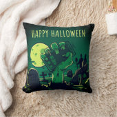 ハッピーハローウィン墓地ゾンビハンド クッション (ブランケット)