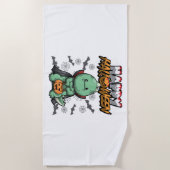 ハッピーハローウィン変装ドラゴン ビーチタオル (正面)