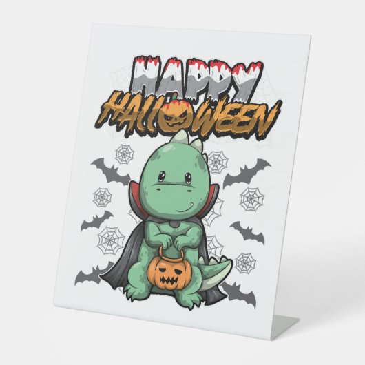 ハッピーハローウィン変装ドラゴン 台座サイン (正面)