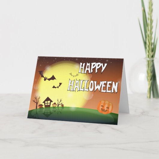 ハッピーハローウィン夕べスカイカード カード (正面)