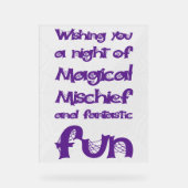 ハッピーハローウィン夜の恐怖 アクリルサイン (正面)