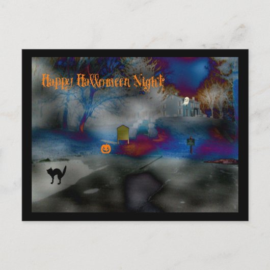 ハッピーハローウィン夜間送料 ポストカード (正面)
