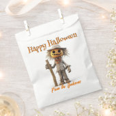 ハッピーハローウィン大きな目のカボチャかかし フェイバーバッグ (クリップ留めされた状態)