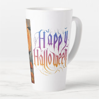 ハッピーハローウィン大ラテマグカップデザイン。 カフェラテマグ