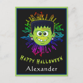 ハッピーハローウィン子トリック処理おもしろいのパーソナライズ ポストカード