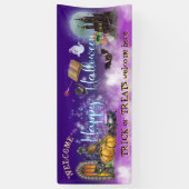 ハッピーハローウィン子供へトリック・オア・トレッド  横断幕 (縦)